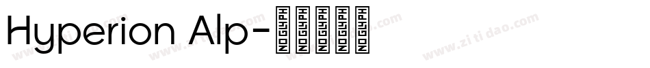 Hyperion Alp字体转换